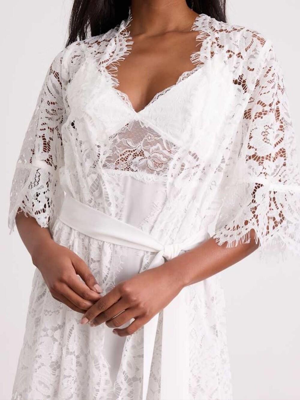 Lulus Cotton-blend Lace Robe - Picture 2 of 6